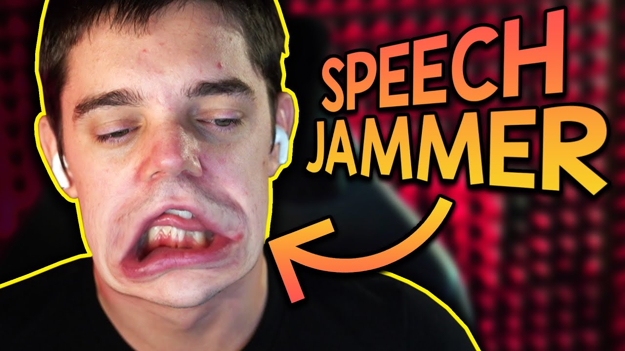trying my hardest to talk with a SPEECH JAMMER