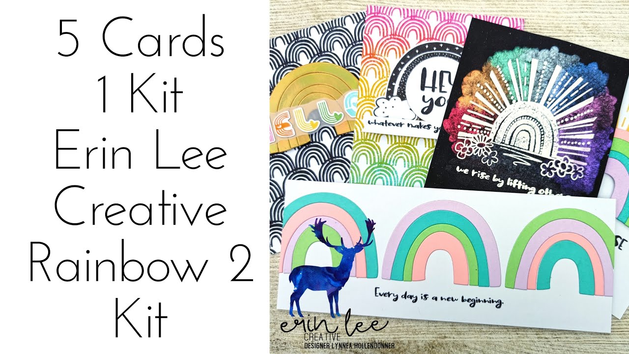 5 Cards 1 Kit | Look On the Bright Side Rainbow Card Kit