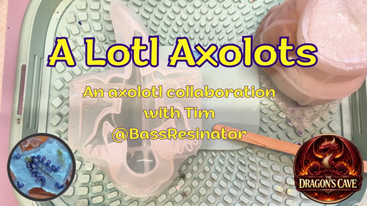 Прекрасный аксолотль с голубыми цветами - A-Lotl-Axolotls, созданный в сотрудничестве с Тимом @Ba...