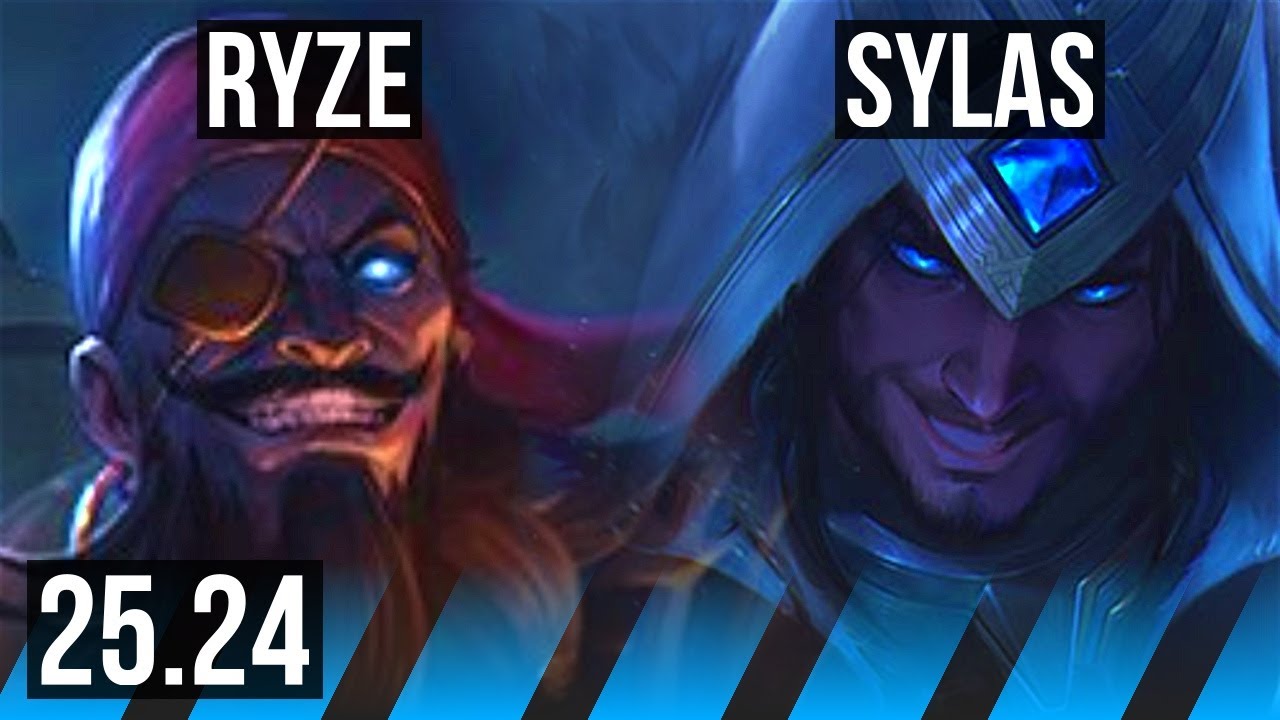 RYZE vs SYLAS (MID) | Good KDA: 8/1/9 | KR Challenger | 25.24