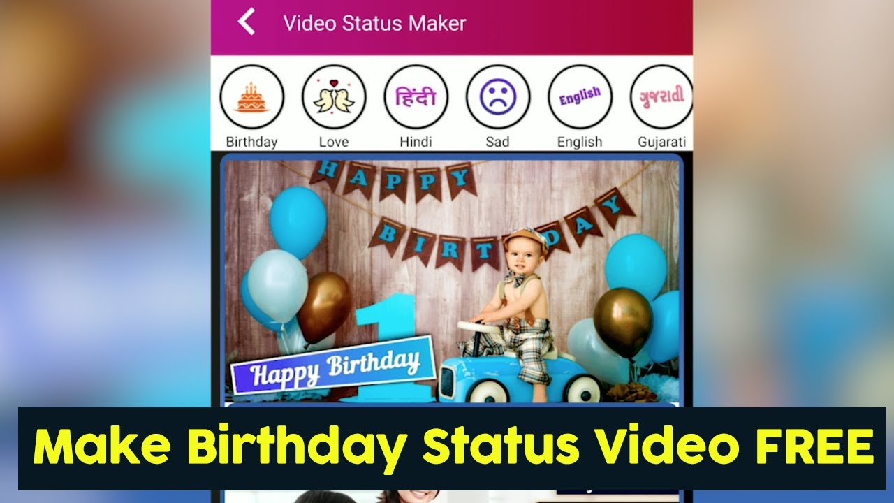 How to Make Birthday Video Status in Phone with Photos