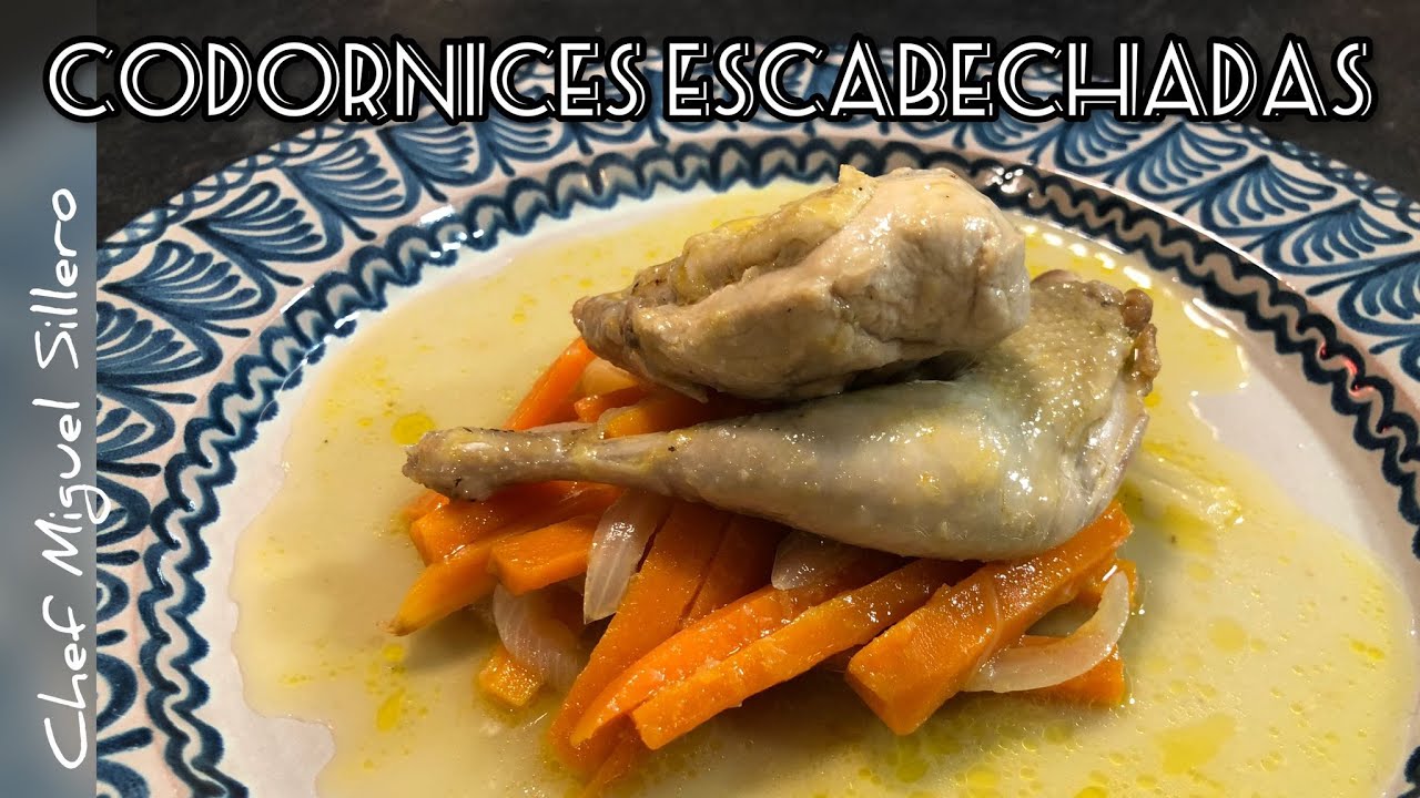 Codornices en escabeche. Cocina tradicional.