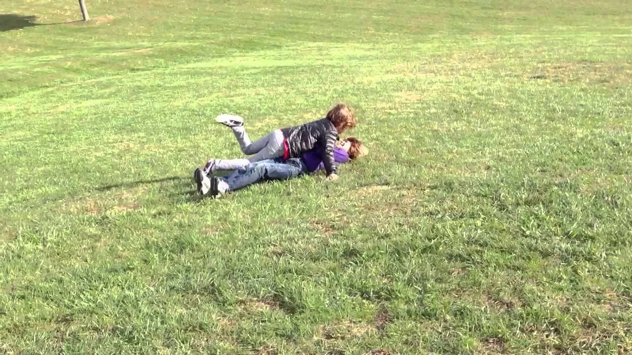 Ellis and Jacoby rolling down the hill