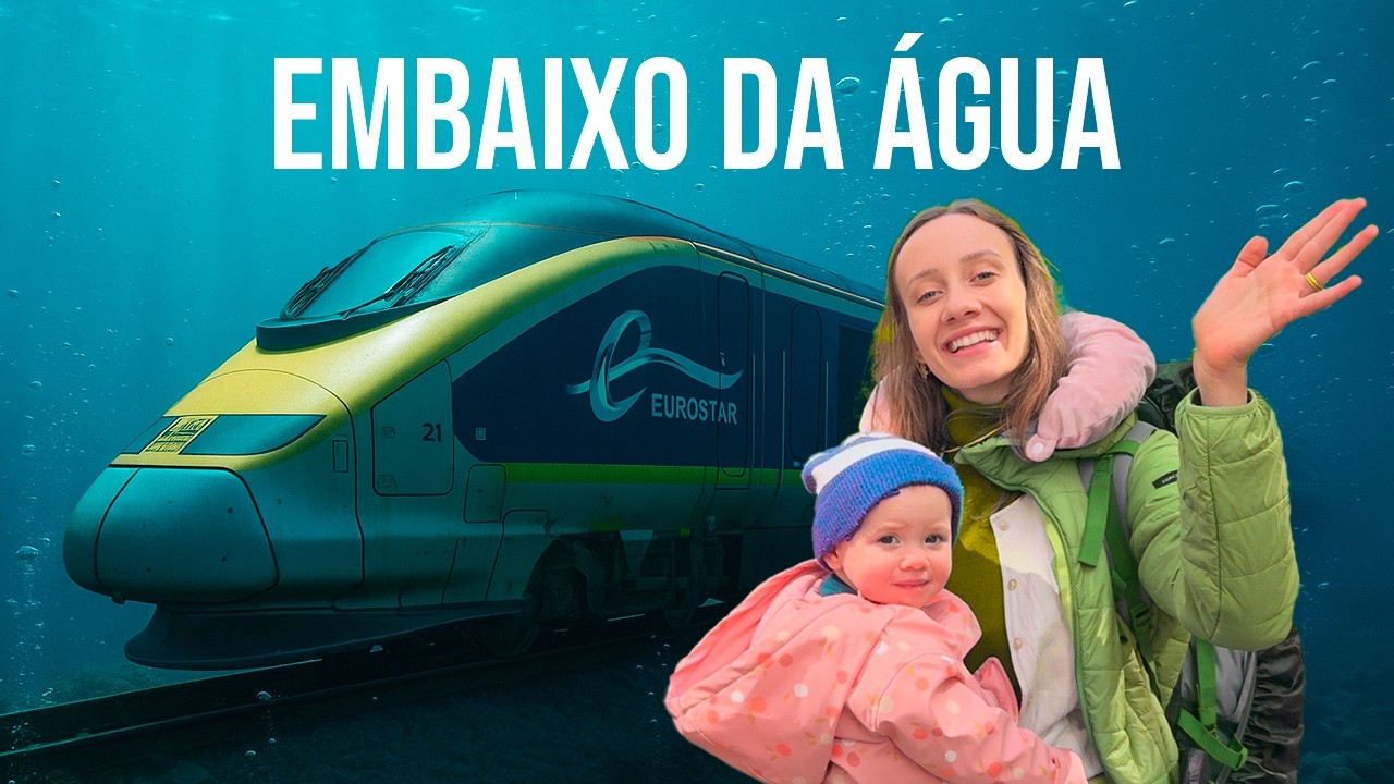 Viajamos de Trem por BAIXO do MAR até a Inglaterra!