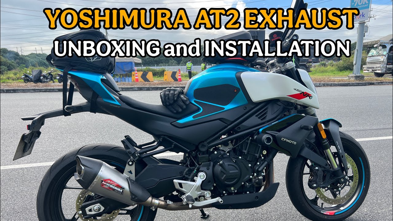 CFMOTO 450 NK YOSHIMURA EXHAUST UNBOXING AND INSTALL