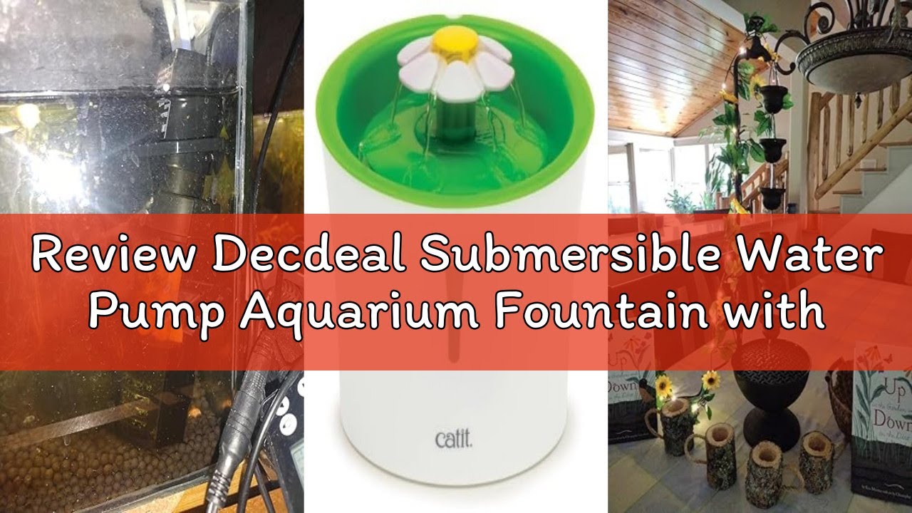 Review Decdeal Submersible Water Pump Aquarium Fountain with Flow Adjustment Function and USB Interf
