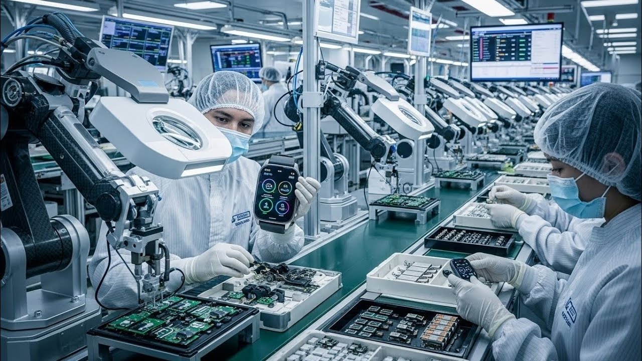 Inside a Modern Smartwatch Factory 😮 The Precision Process You Never See