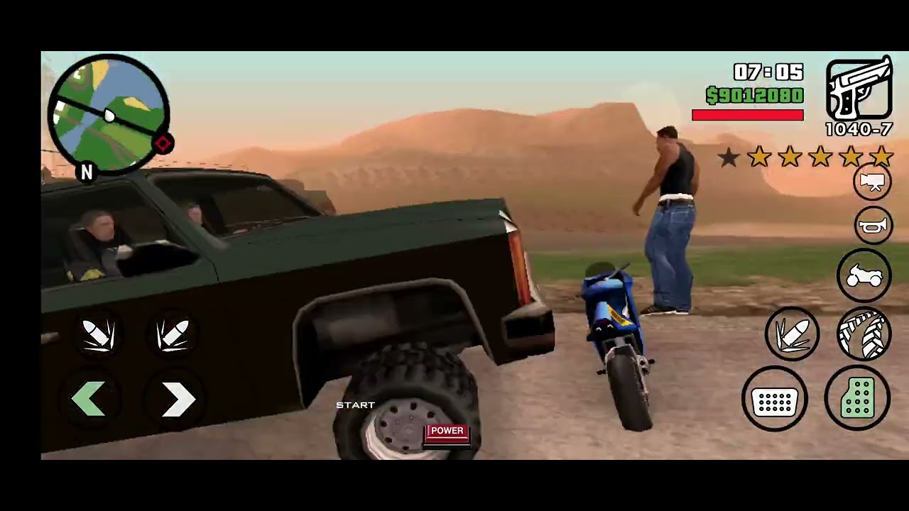 لعبه جي تي اي سن اندريس مع 6 نجوم 😮 النهي صدما 