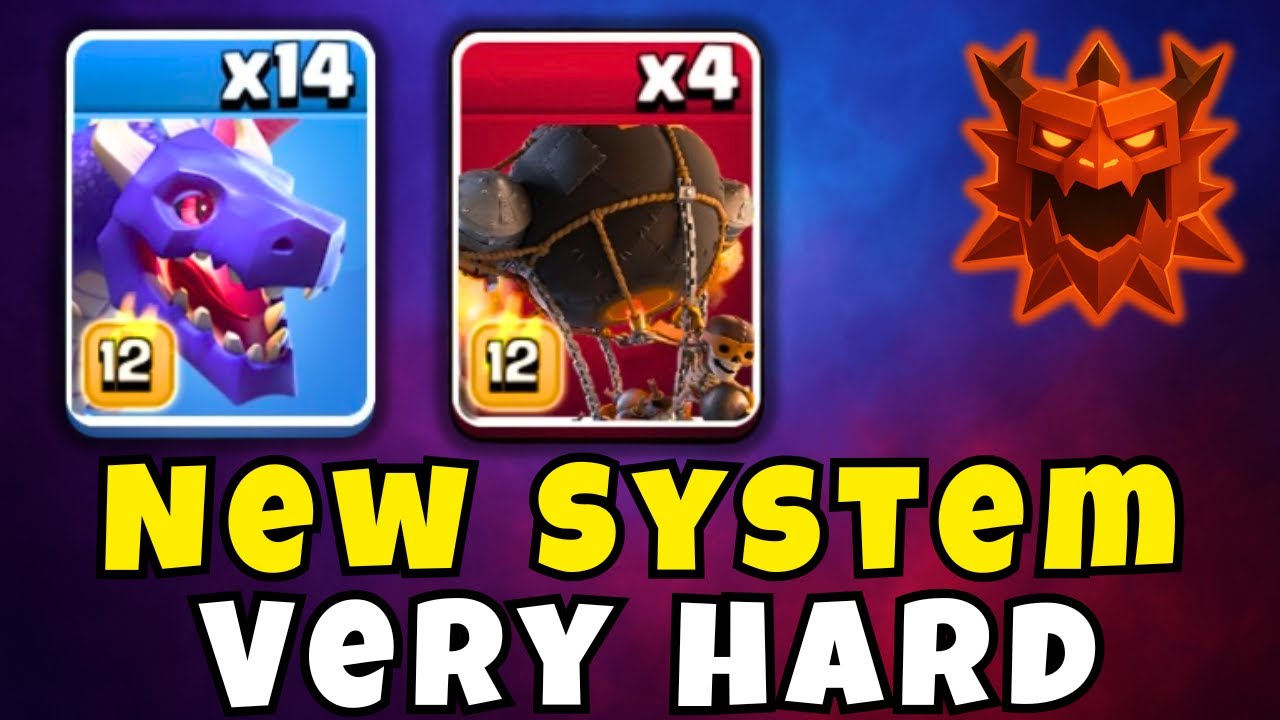 Clash of Clans – New Rank Mode Very Hard! Dragon Army Attack Strategy
