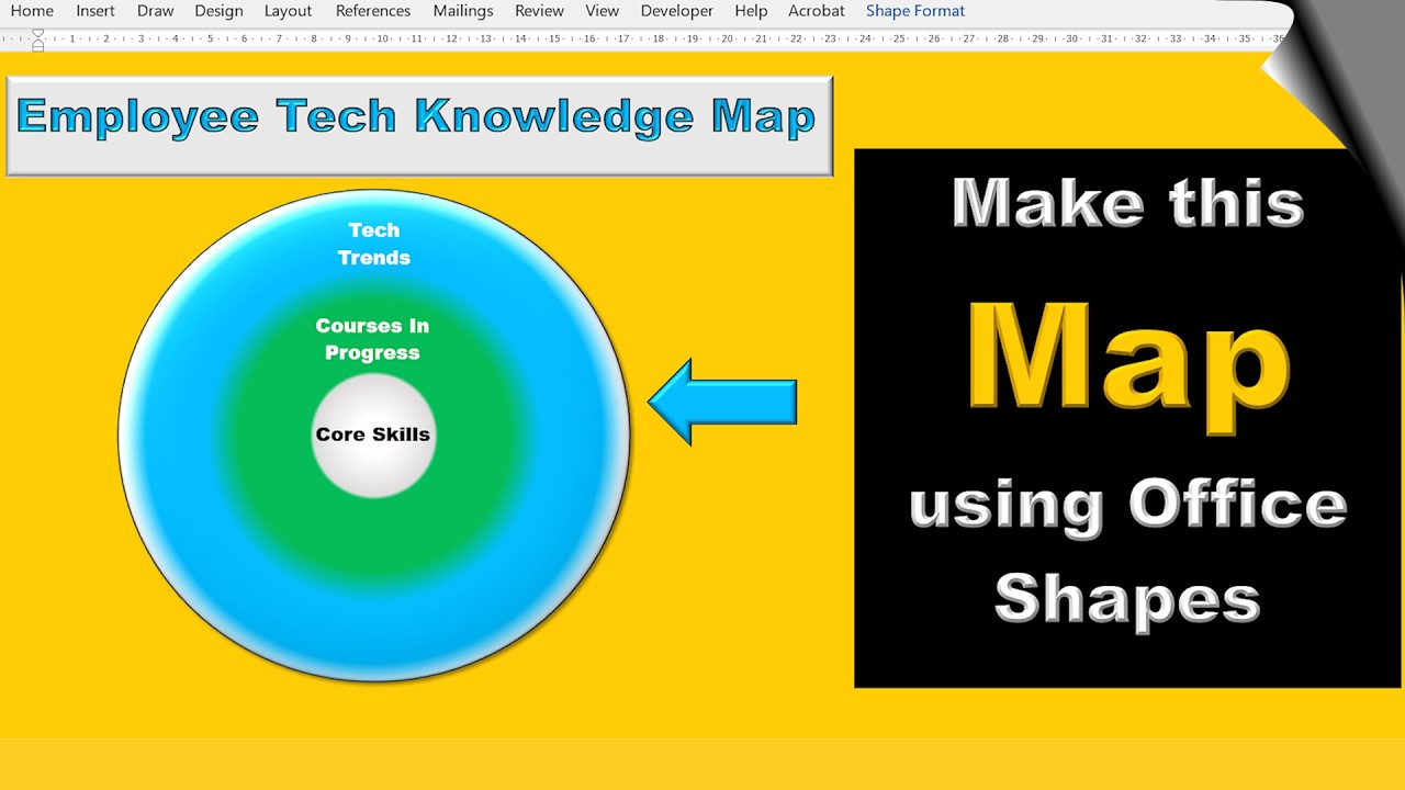 🌄 Make a Landscape Map Using Office Shapes (Word, Excel, PowerPoint)