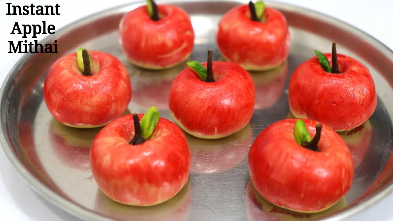 Apple Mithai Only 3 Ingredients | Diwali Special Apple Sweet | AashisKitchen