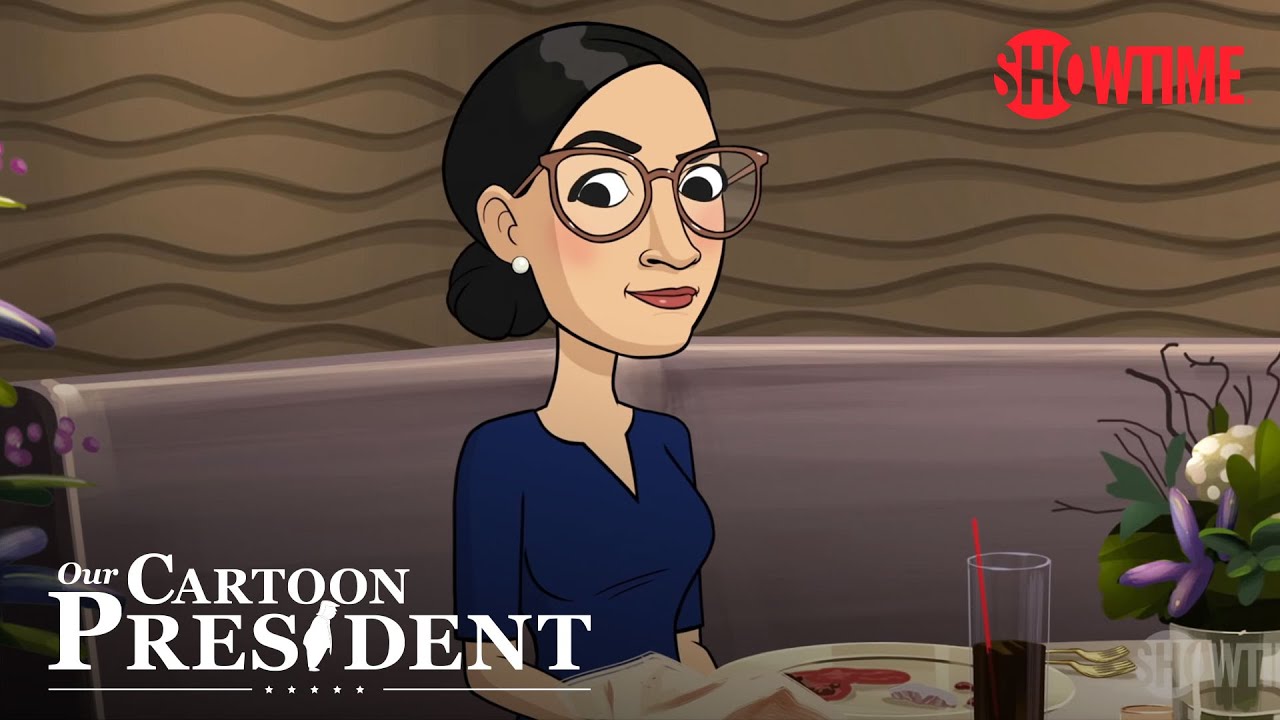 Cartoon AOC Shows Cartoon Joe Biden How to Appear &ldquo;With It&rdquo; | Our Cartoon President | SHOWTIME