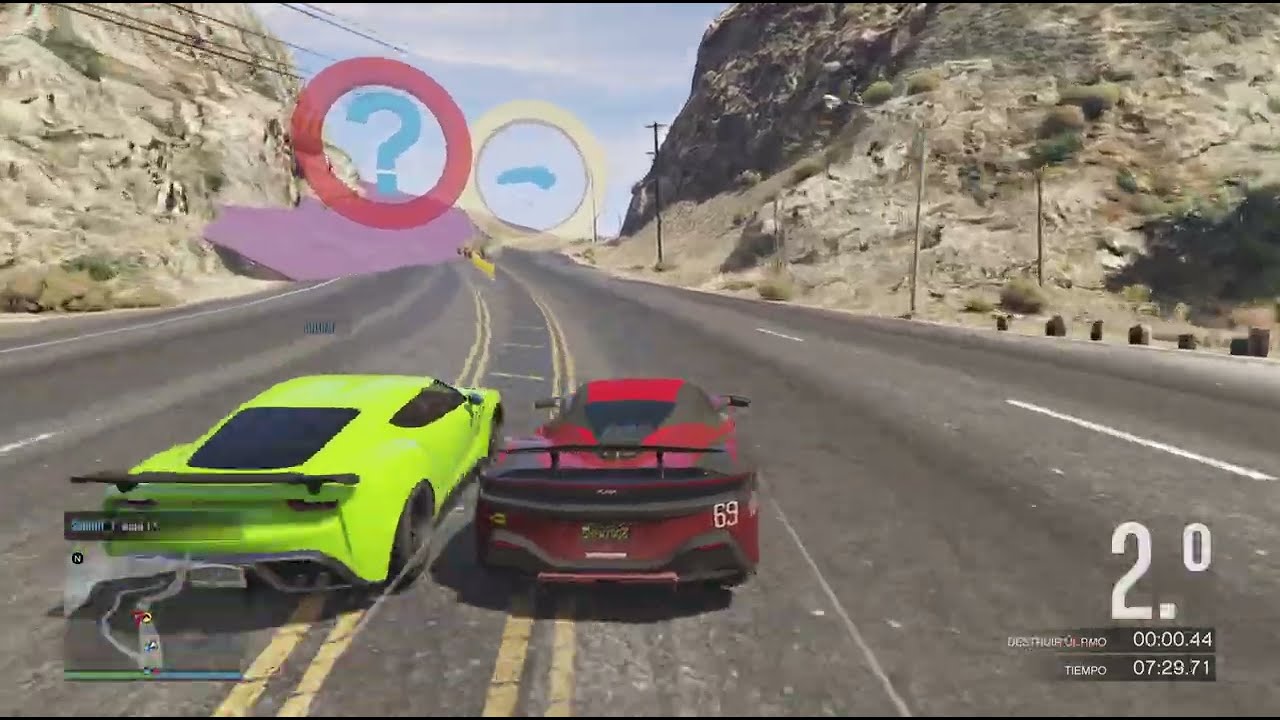 El ÚLTIMO EXPLOTA en una Larga Distancia de Coches RANDOMS! || Gameplay de GTA 5 Online sin Comentar