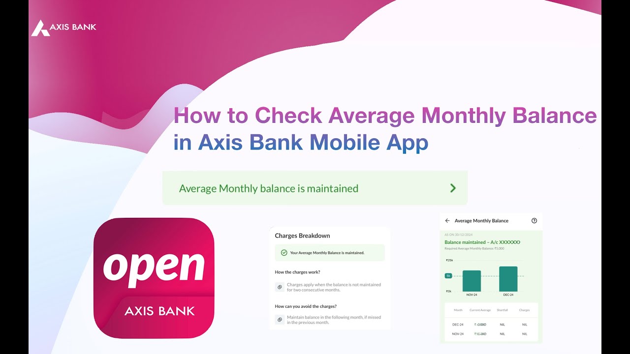 How to Check Average Monthly Balance in Axis Bank Mobile App | Simple Guide