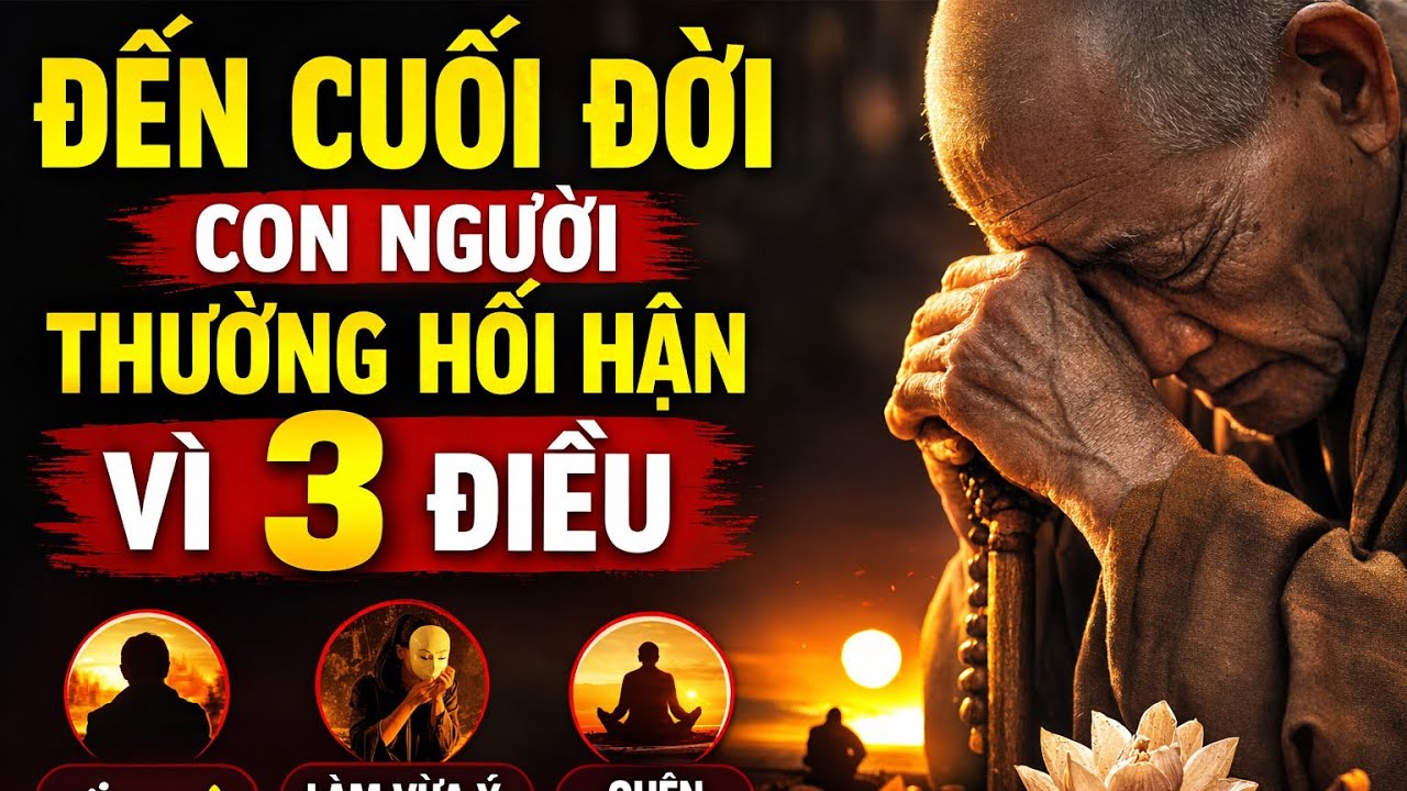 ĐẾN CUỐI ĐỜI, CON NGƯỜI THƯỜNG HỐI HẬN VÌ 3 ĐIỀU.