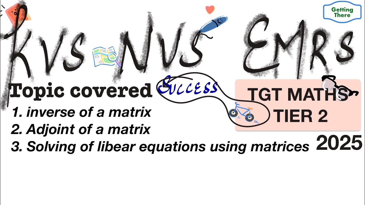 Class 14 matrices solving linear equations and inverse #emrs #kvs #kvsnvs 
