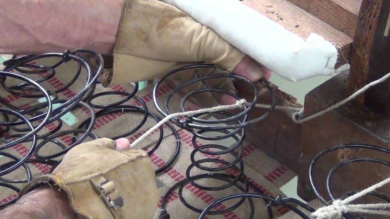 1880's Sofa Restoration - 8-Way Spring Tying