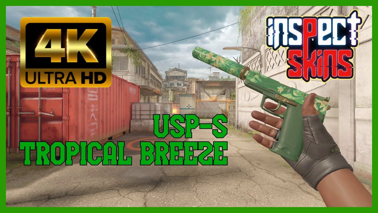 USP-S Tropical Breeze - Skin Inspect & Showcase (All Floats) | CS2 [4K60FPS]