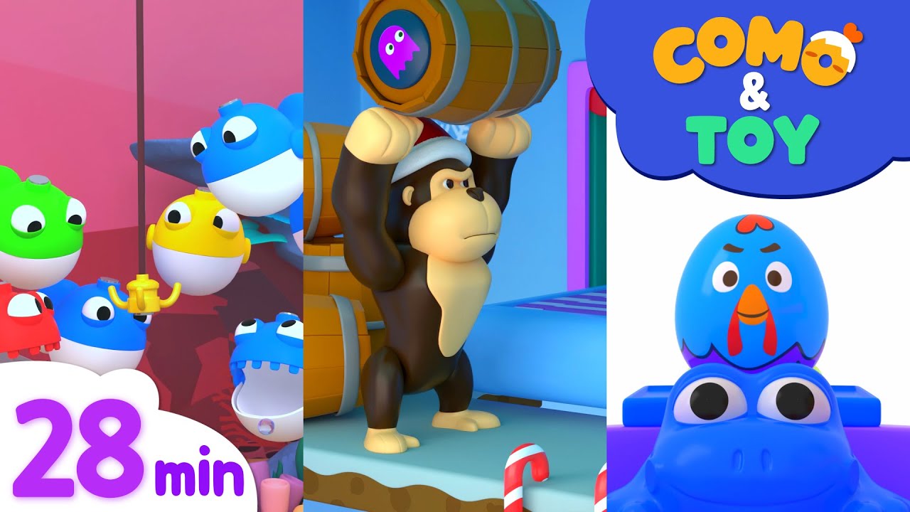 Como | Fishing game + More Episode 28min | Learn colors and words | Como Kids TV