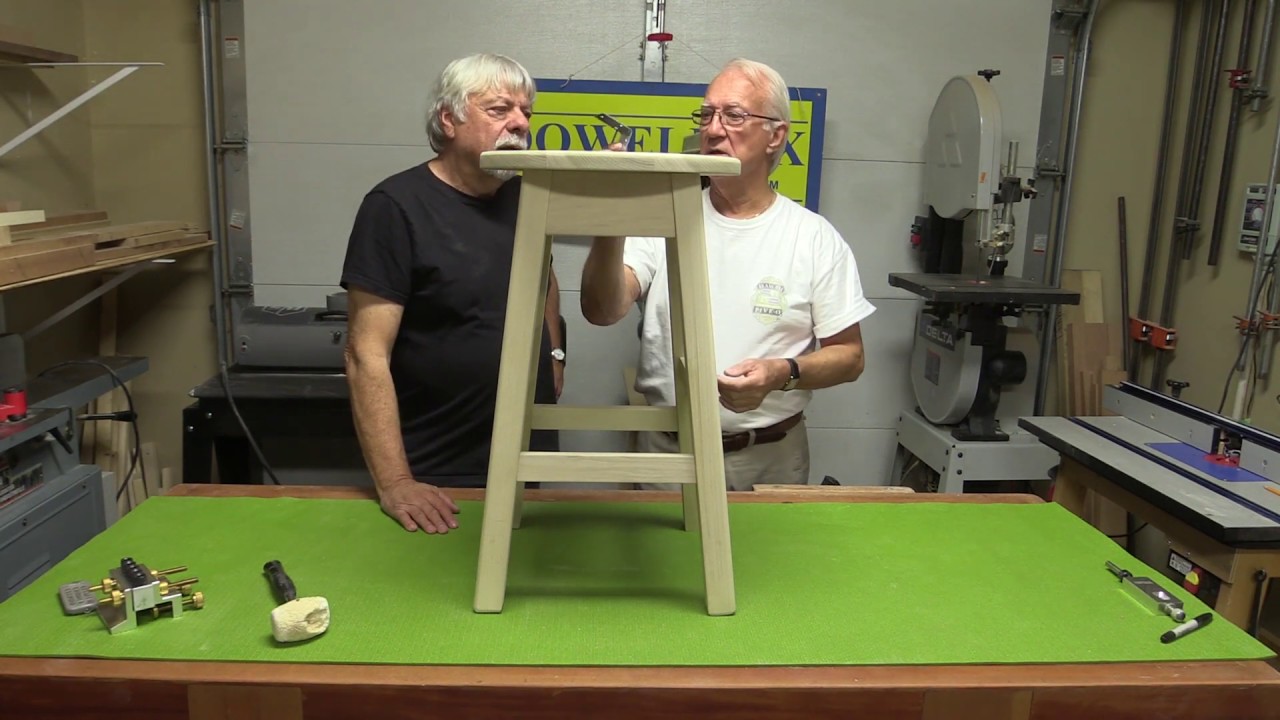 Build a Counter Stool with Angled Legs Using Dowelmax Featuring WoodWorkWeb's Colin Knecht
