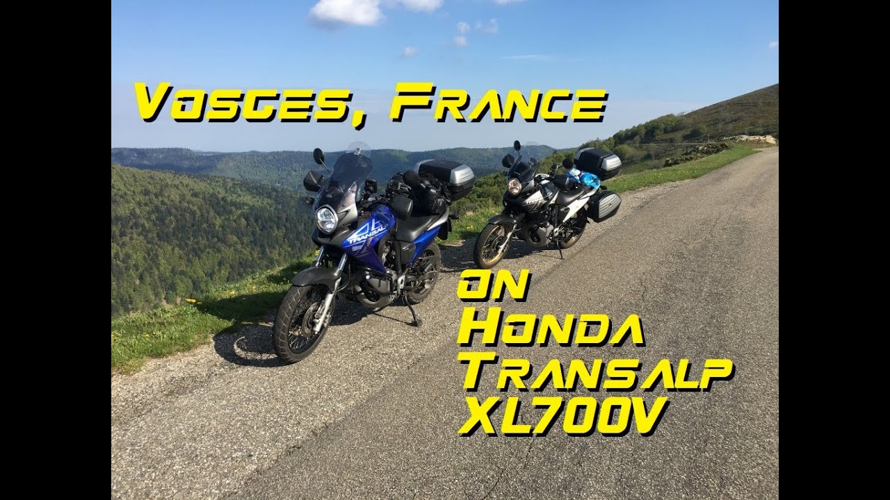 Vosges, France on Honda Transalp XL700V, May 2019