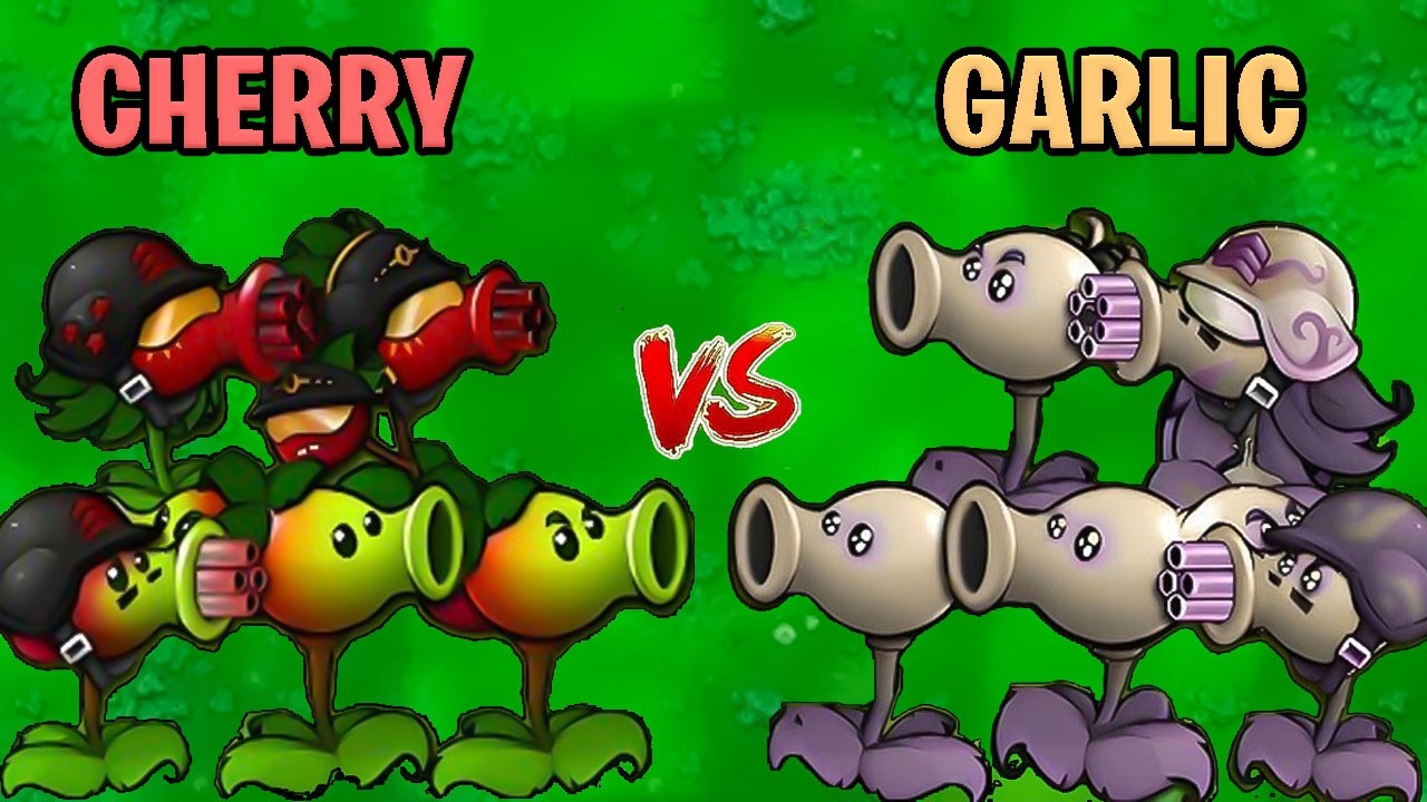PVZ 1 Fusion 3.4 Challenge!! Team Cherry VS Team Garlic VS All Zombie - Who Will Win?