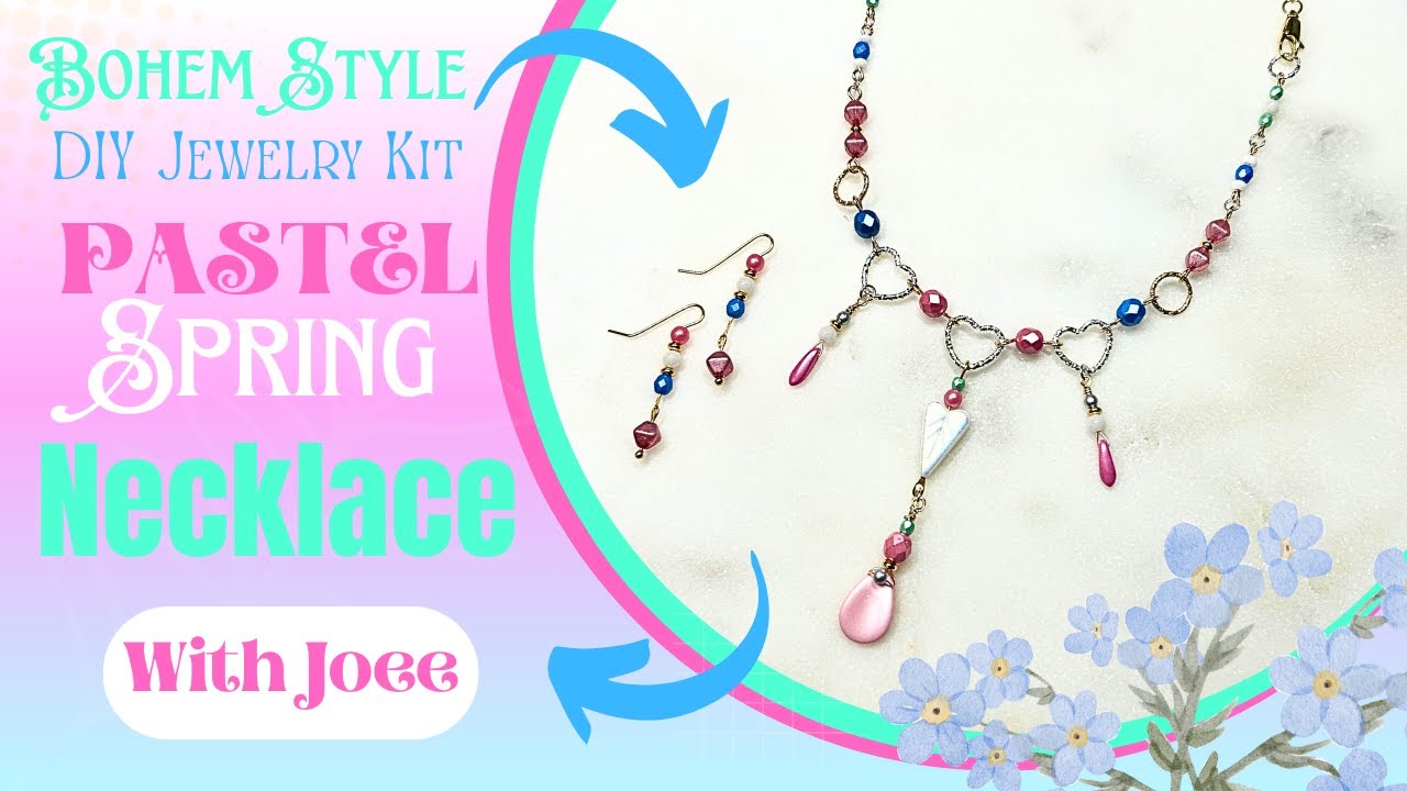 Pastel Spring Beaded Chain With Bohem Style Bead Kit