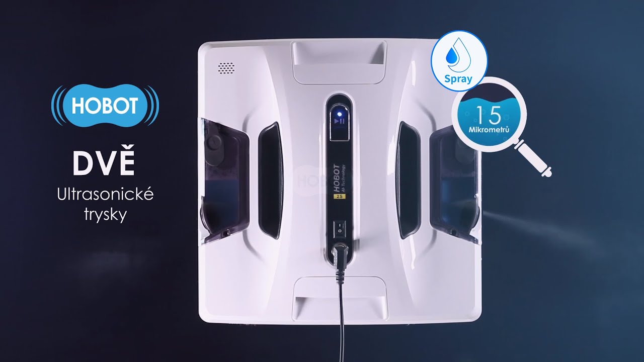HOBOT 2S robotický čistič oken s duálním rozprašovačem vody