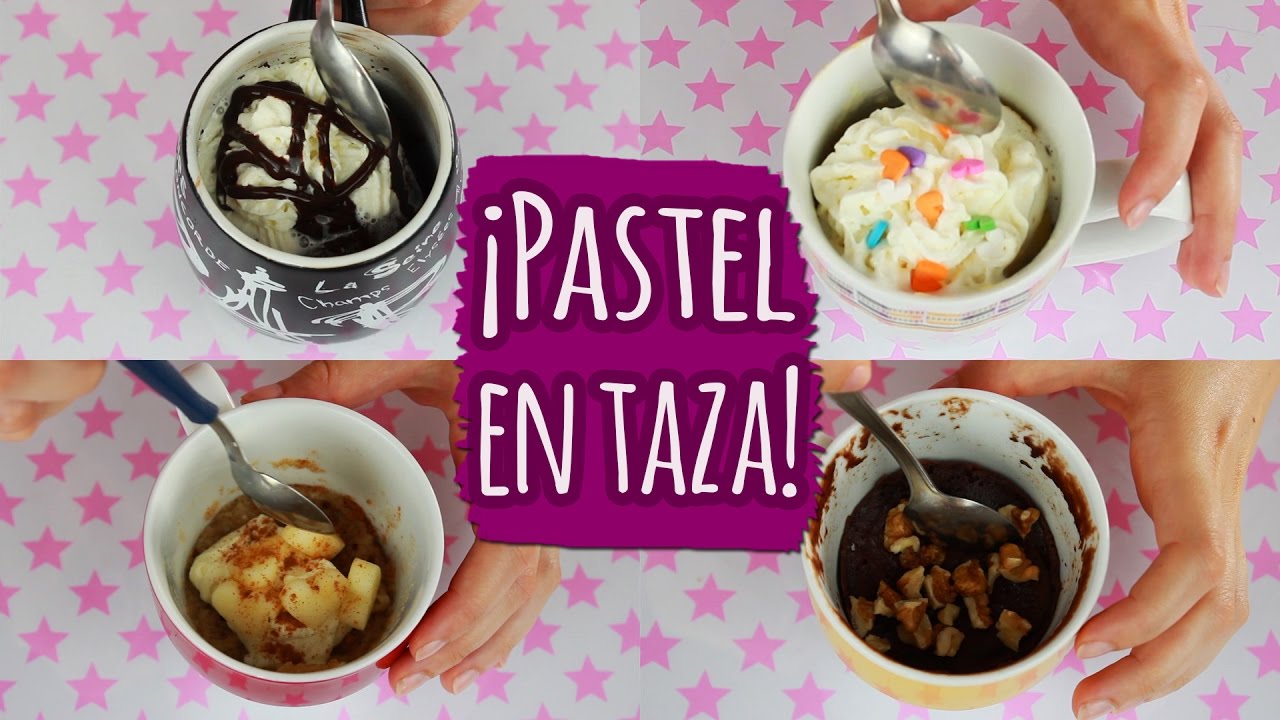¡PASTEL EN TAZA! 4 Recetas súper fáciles - Vainilla Crocante