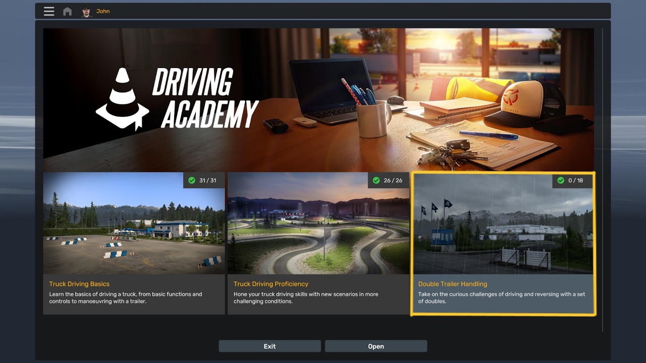 Driving Academy (Double Trailer Handling) - Euro Truck Simulator 2