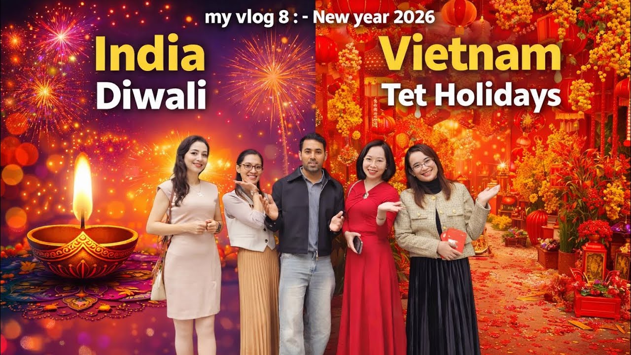 Vlog 8:- Indian celebrating TET in Vietnam! 🇻🇳🇮🇳#indianinvietnam#tetholiday#vietnamilove 