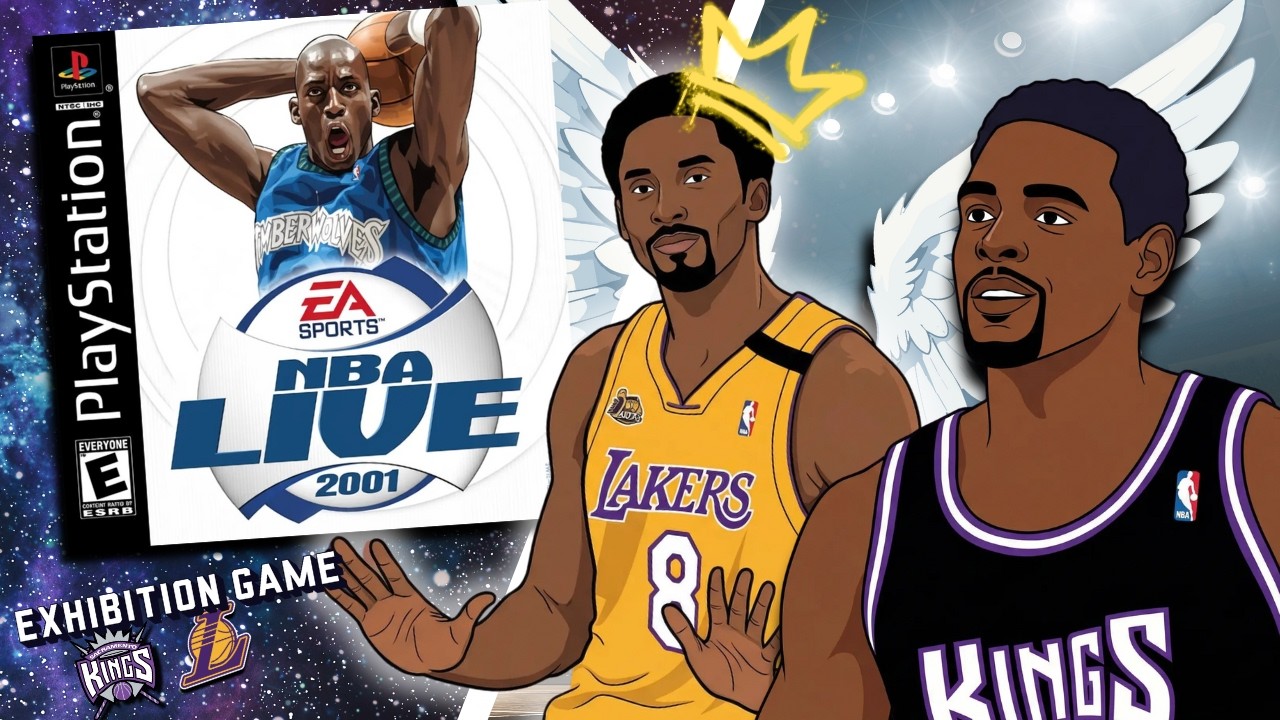NBA Live 2001 Gameplay - Los Angeles Lakers vs Sacramento Kings | PSX | (4K)