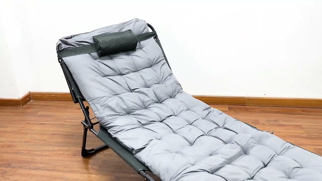 How to Use the Portable Adjustable Folding Bed Recliner | 4 Reclining Positions with Mattress