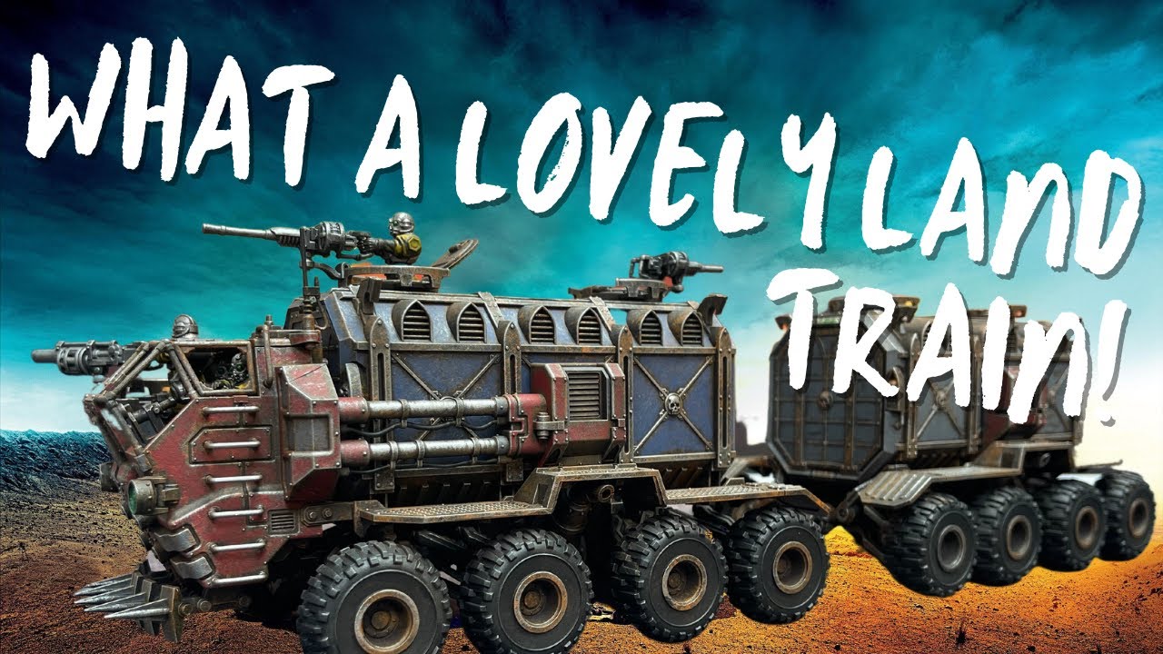 Painting the Cargo 8 Ridgehauler for Necromunda Ash Wastes! (it's the Land Train!)