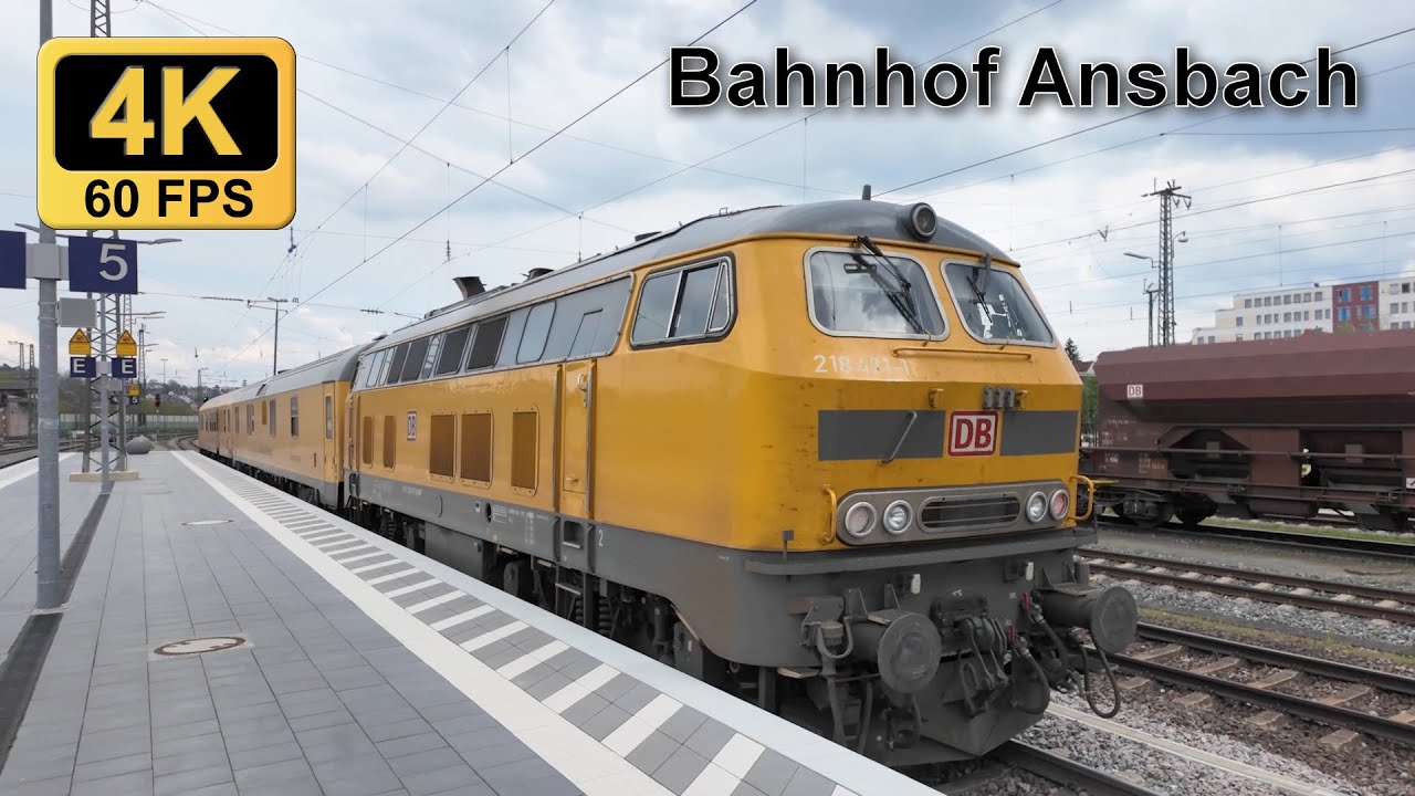 DB Netz BR 218, Railbow 101er, Leipziger Dampf KulTour BR 155 - Trainspotting Ansbach 15.04.2025