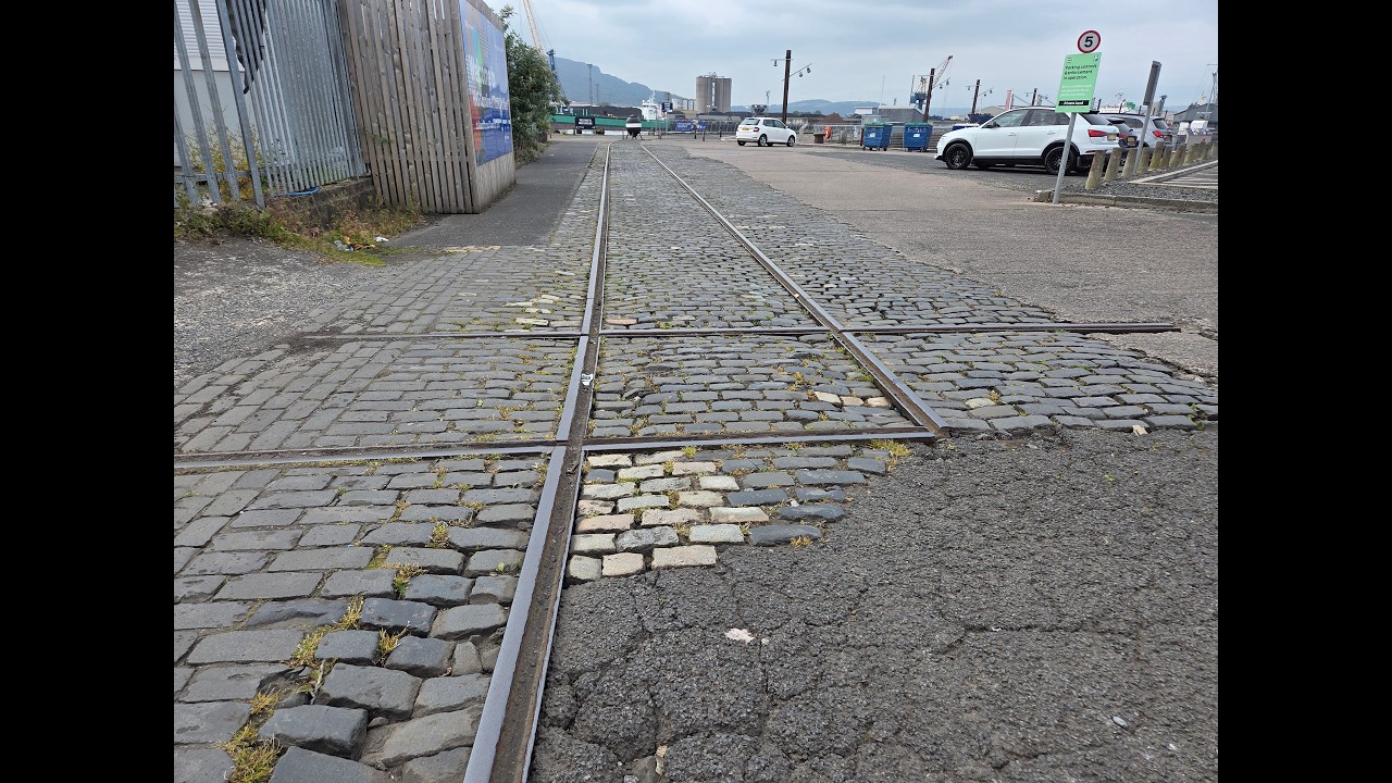 Remains of the Belfast Harbour Commissioners Railway.