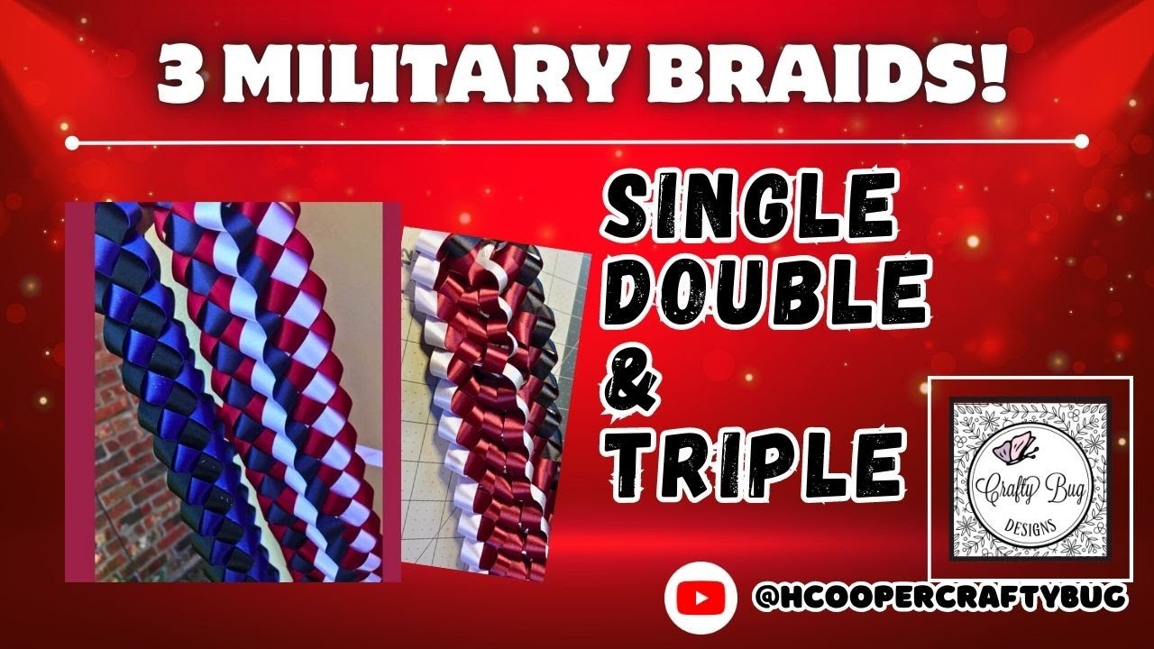 Military Braid 3 ways! single, double, triple braids #homecomingmums #homecoming #militarybraid