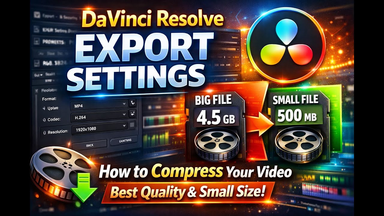 DaVinci Resolve Export Settings | How to compress your video