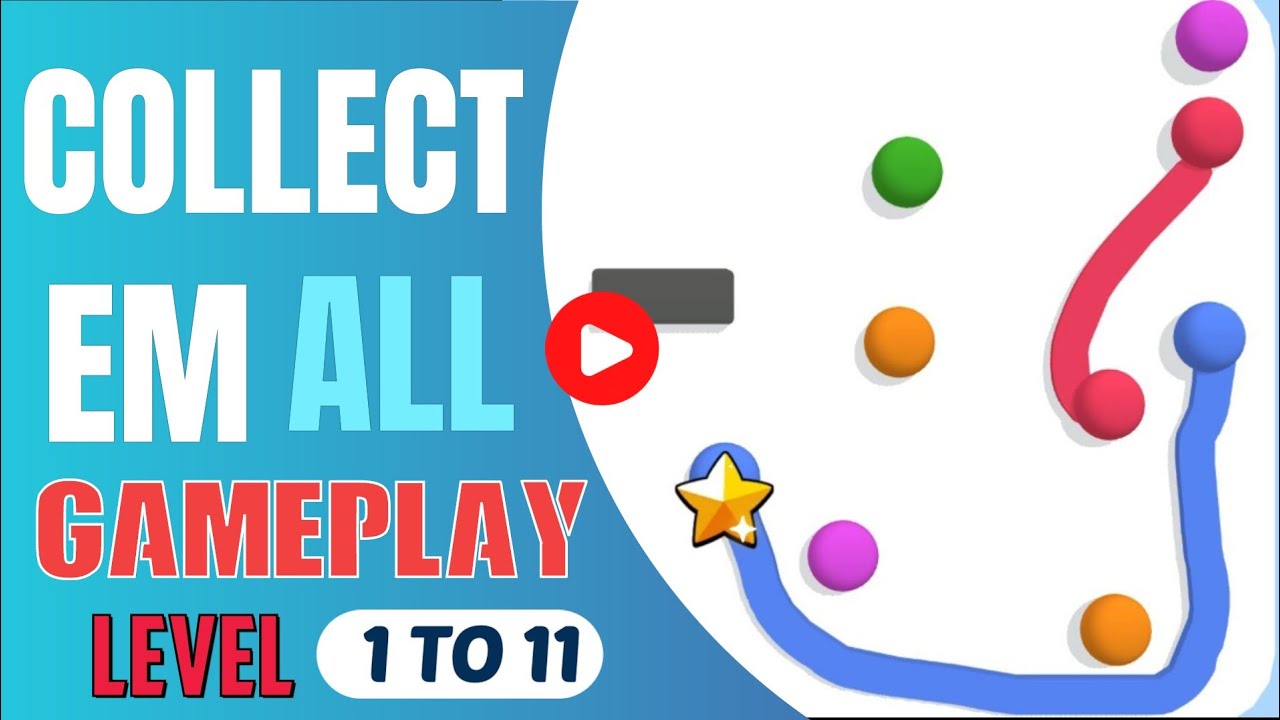 Collect Em All Level 1 to Level 11 / Collect Em All! Clear The Dots  Collect 'em All Top Video