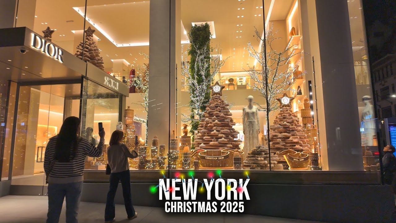 NYC Christmas Walk 2025 ✨ 5th Avenue Holiday Decorations to Rockefeller Center Christmas Tree 2025