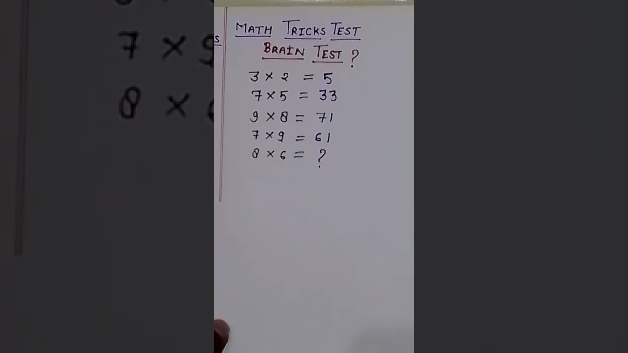Maths Tricks Test / 90% Fail/ Math Tricsolution
