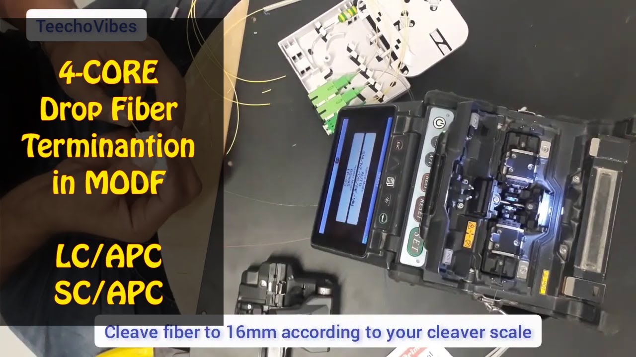 How to Terminate 4 core Fiber Optic Cable | MODF