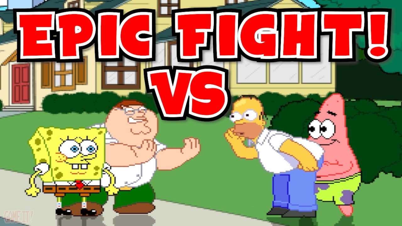 TEAM PETER GRIFFIN & SPONGEBOB SQUAREPANTS VS TEAM HOMER SIMPSON & PATRICK STAR