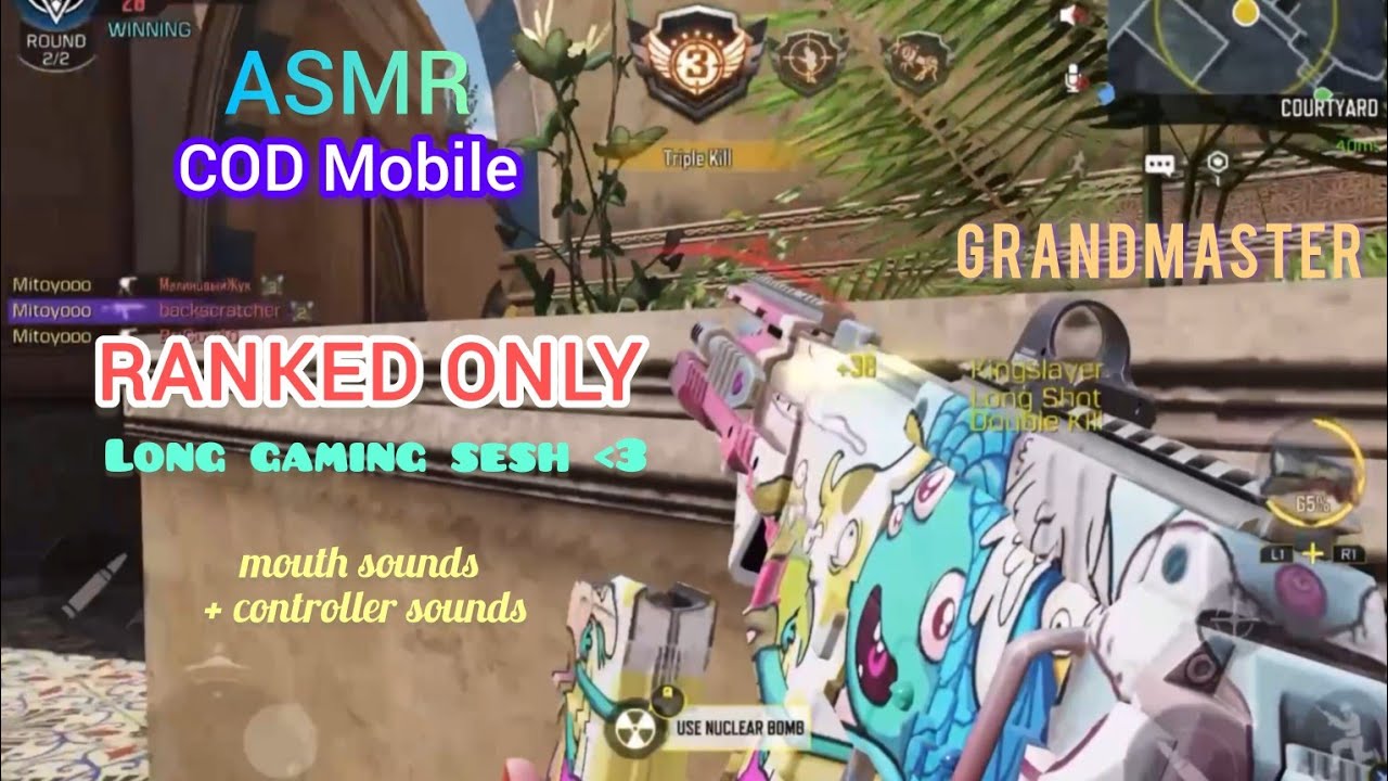 ASMR COD Mobile | RANKED ONLY long gaming sesh ♡ mouth + controller sounds