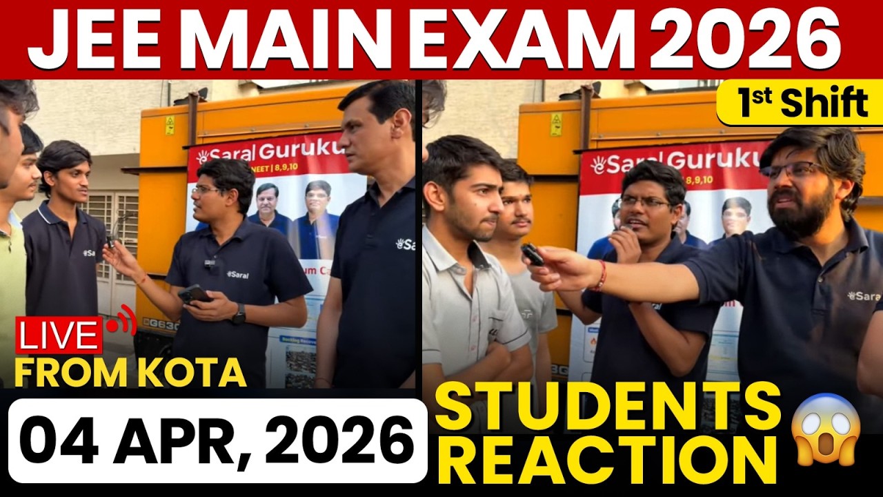 JEE Mains 2026: 4 Apr Shift 1 Exam Student Reaction LIVE from Kota | Paper Level, Weightage, Cutoff