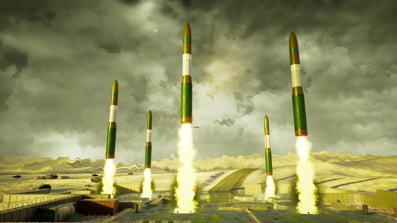 5 Nuclear Intercontinental Ballistic Missiles Launch and Explode Simulation| ICBM|df 5b missile test