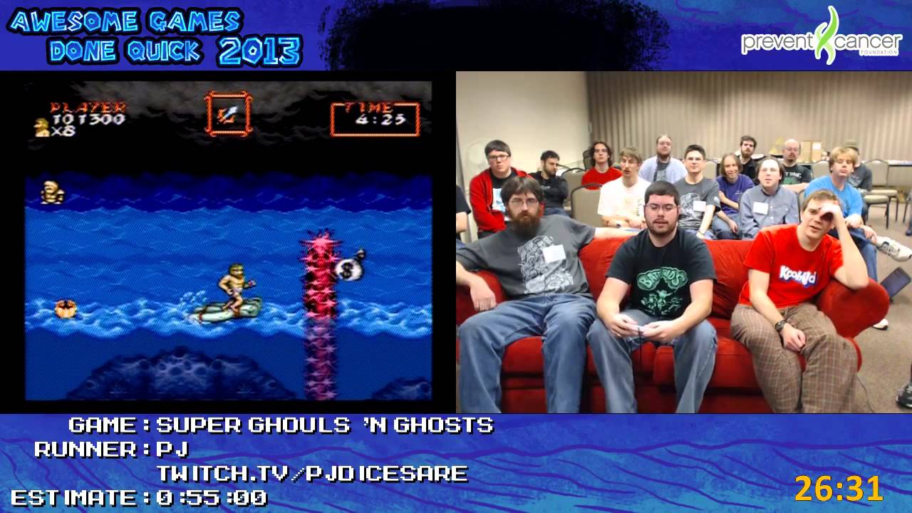 Super Ghouls 'N Ghosts - Speed Run in 0:48:32 by PJ live for Awesome Games Done Quick 2013