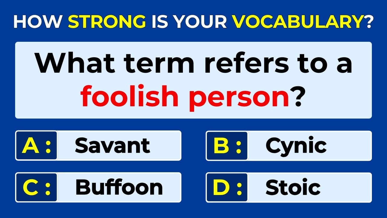 How Strong Is Your Vocabulary? Can You Score 30/30? Find The Correct Term | #Challenge 60