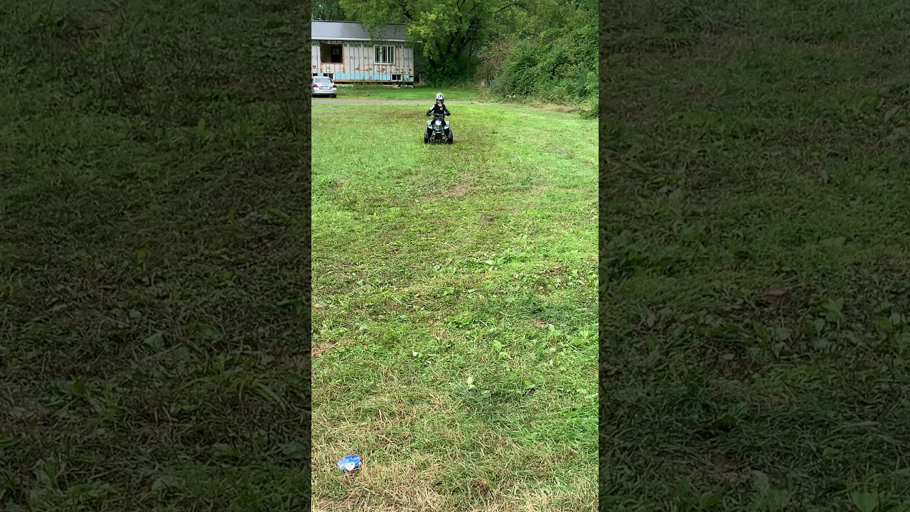 110cc TaoTao Kids Quad Chinese Bike 4Wheeler ATV  Just a Kid doing some Backyard riding