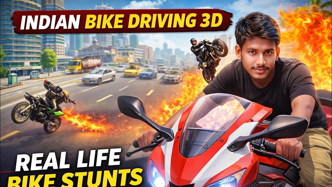 “Indian Bike Driving 3D – Real Life defender airplane ✈️ Stunts Challenge 🏍️🔥”